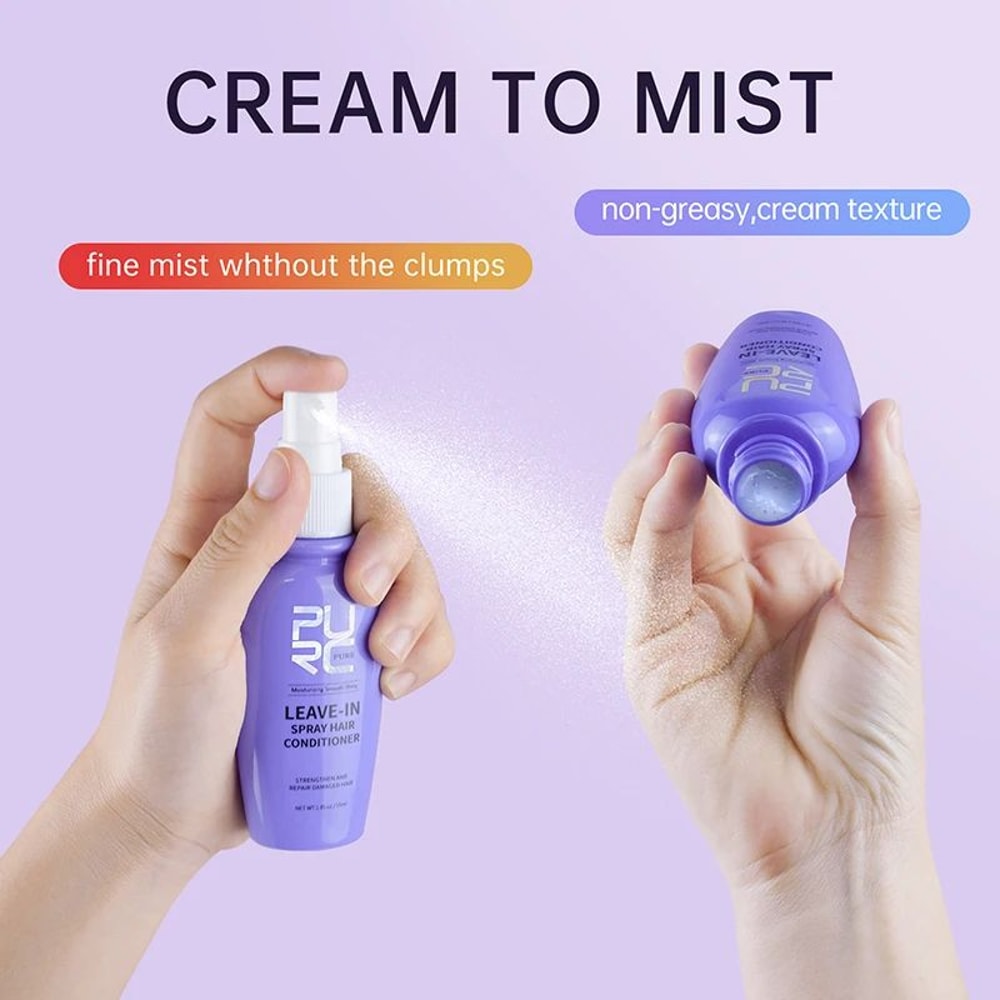 PURC Coconut Oil Leave In Conditioner Spray Hair Repair Treatment 55ml 3