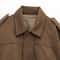 HXAO Cropped Suede Bomber Jacket Women Lapel Zipper Racing Coat 11