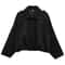 HXAO Cropped Suede Bomber Jacket Women Lapel Zipper Racing Coat 19