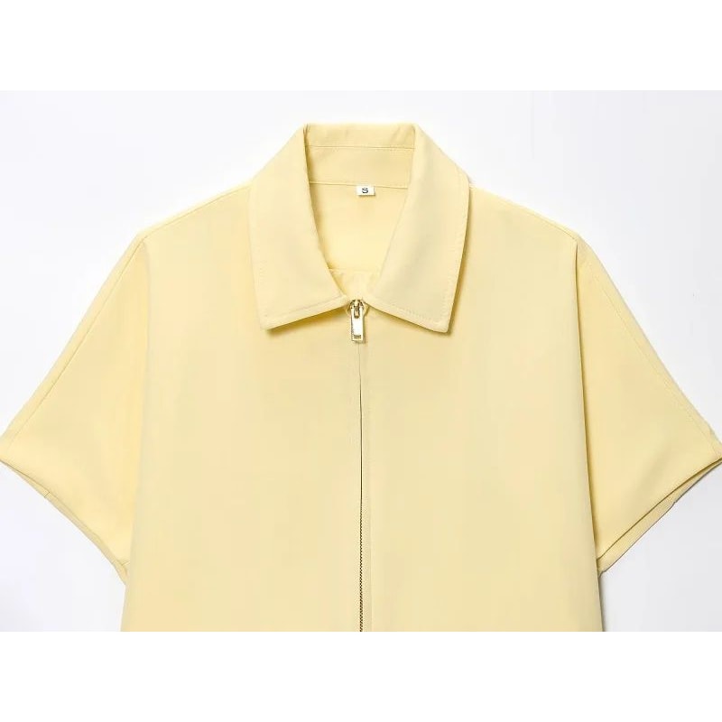 MUJER Cropped Varsity Jacket Women Zipper Casual Short Coat 2