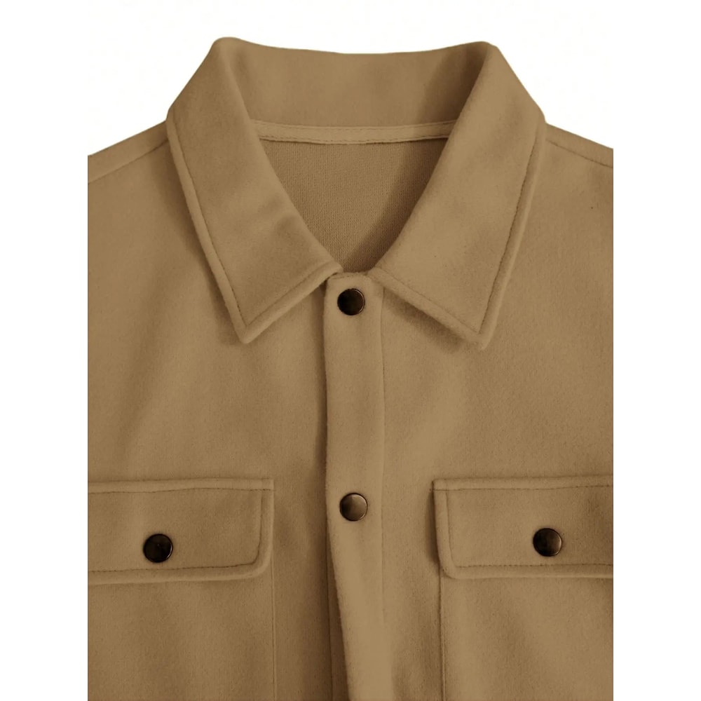 Mens Turtleneck Wool Jacket Casual Business Winter Coat 3