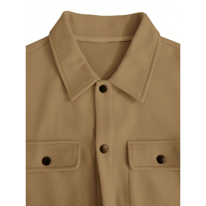 Mens Turtleneck Wool Jacket Casual Business Winter Coat 3