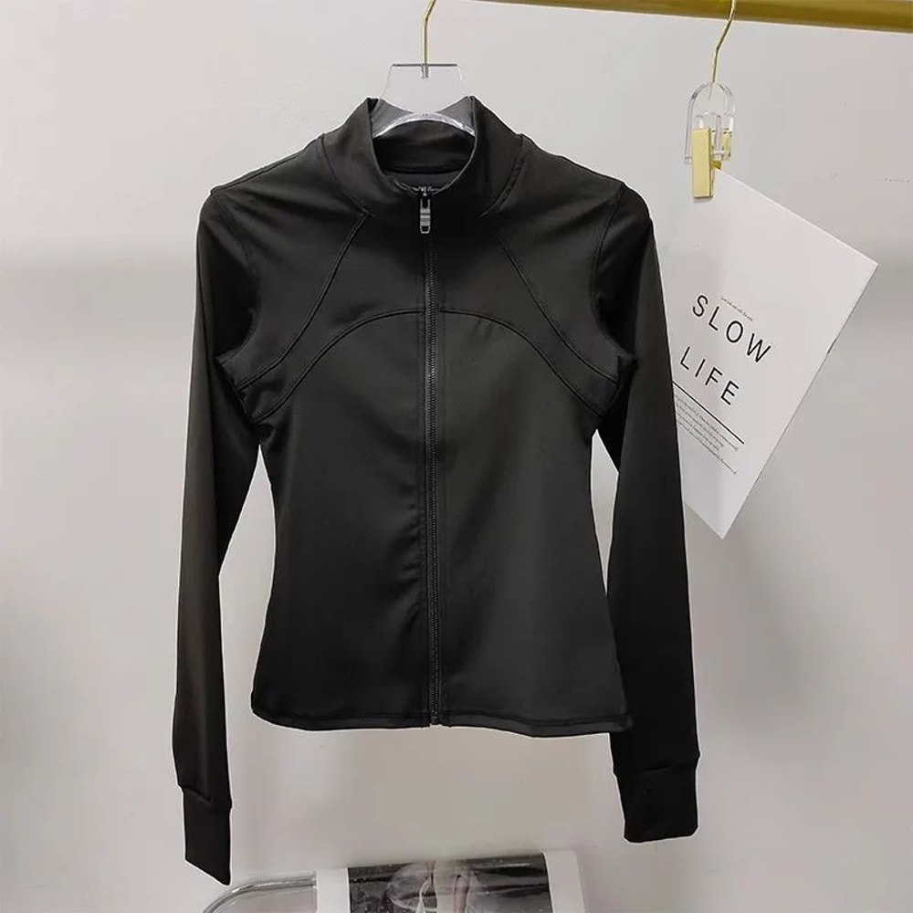 Women Quick Dry Sports Jacket Long Sleeve Running Fitness Coat 10