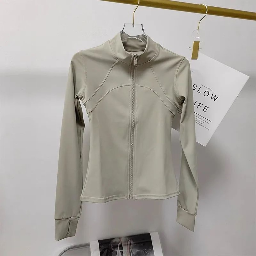 Women Quick Dry Sports Jacket Long Sleeve Running Fitness Coat 12