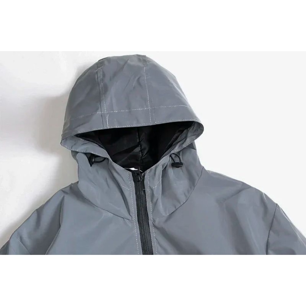 Unisex Reflective Luminous Jacket Night Glow Streetwear Coat 5