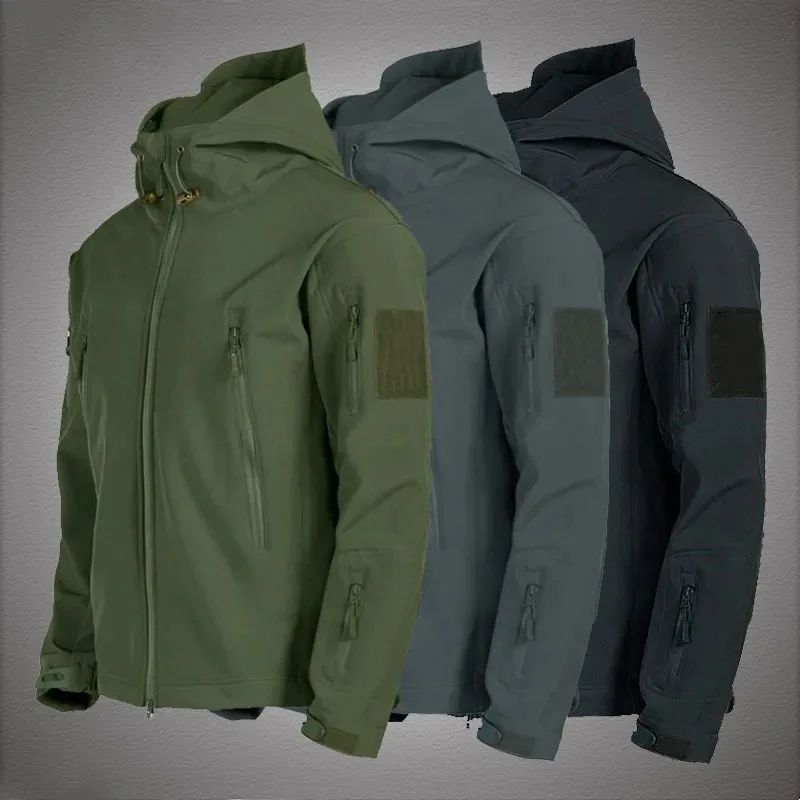 TRAF Shark Skin Tactical Jacket Windproof Waterproof Hooded Coat 4