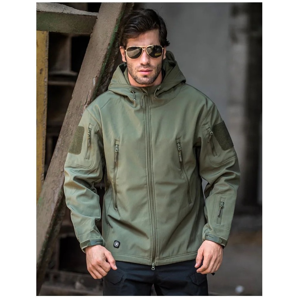 TRAF Shark Skin Tactical Jacket Windproof Waterproof Hooded Coat 11