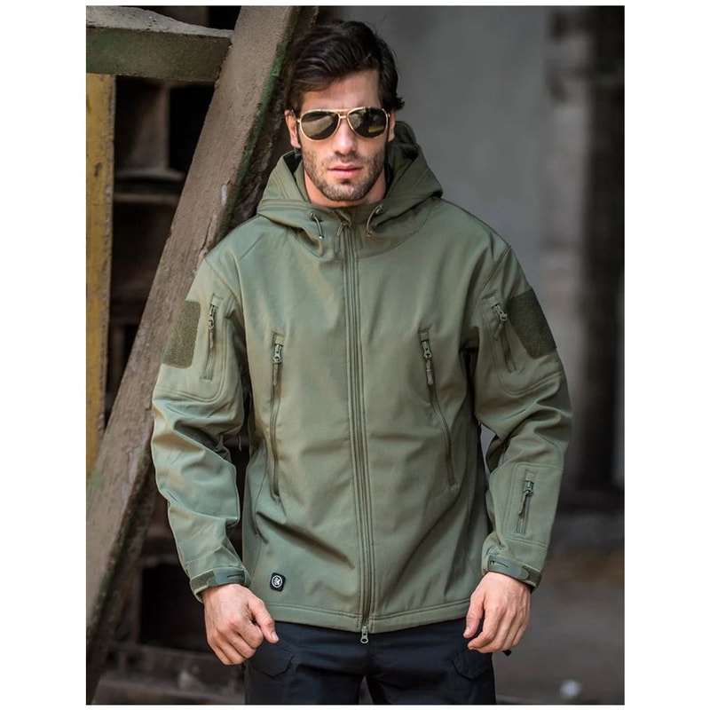 TRAF Shark Skin Tactical Jacket Windproof Waterproof Hooded Coat 12