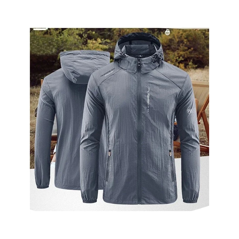 Mens UPF 50 UV Protection Windbreaker Lightweight Hooded Sun Jacket 6