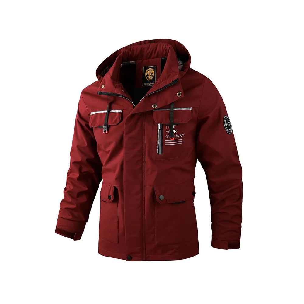 Mens Casual Waterproof Windbreaker Hooded Soft Shell Winter Jacket 0