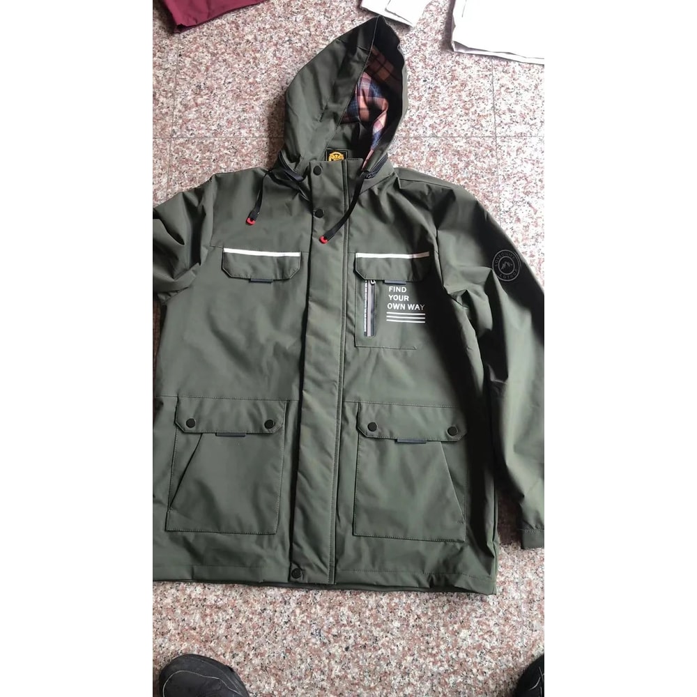 Mens Casual Waterproof Windbreaker Hooded Soft Shell Winter Jacket 6