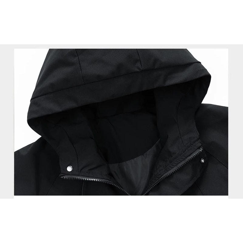 Mens Hooded Cargo Windbreaker Waterproof Softshell Hiking Jacket 8