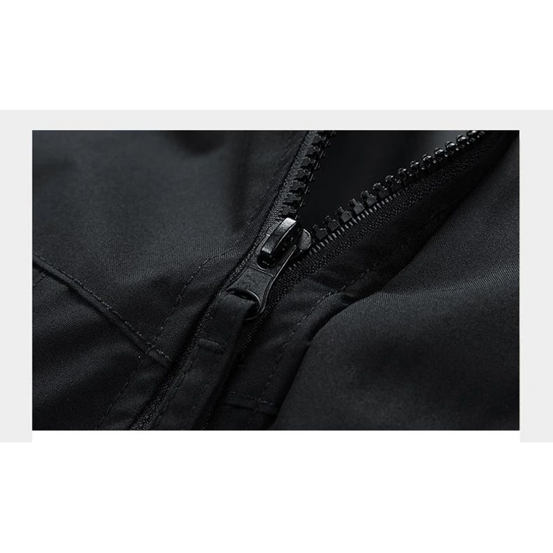 Mens Hooded Cargo Windbreaker Waterproof Softshell Hiking Jacket 9