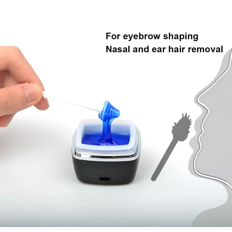 USB Wax Heater Machine Facial Nose Hair Removal Waxing Kit 2