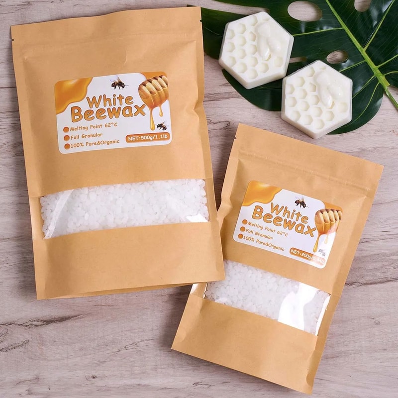 Pure Natural Beeswax Granules For DIY Candle Making With Wicks 4