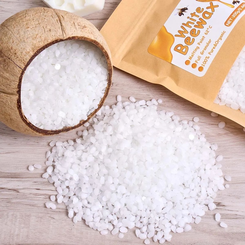 Pure Natural Beeswax Granules For DIY Candle Making With Wicks 5