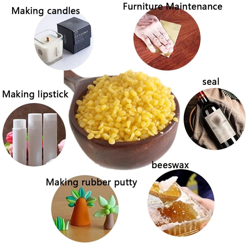 Natural Granular Beeswax Pellets DIY Craft And Furniture Polish Material 5