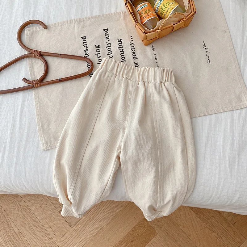 Toddler Unisex Solid Jogger Pants Stretch Casual Kids Sport Trousers 7