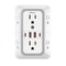 Universal Plug Power Strip with Surge Protection, 6 AC Outlets & 4 USB Ports (2 Type-C)