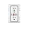 Universal Plug Power Strip with Surge Protection, 6 AC Outlets & 4 USB Ports (2 Type-C)