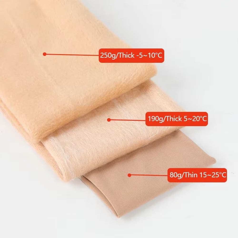 Womens High Waist Thermal Fleece Translucent Pantyhose Set 4