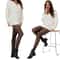 Womens High Waist Thermal Fleece Translucent Pantyhose Set 9