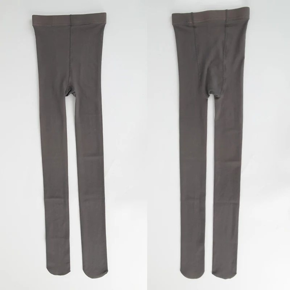 Womens High Waist Thermal Fleece Translucent Pantyhose Set 10