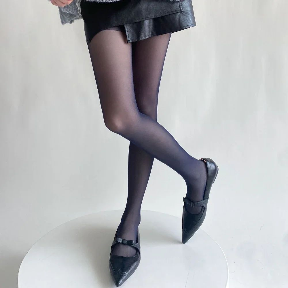 Womens Ultra Thin Thigh High Nylon Stockings 4