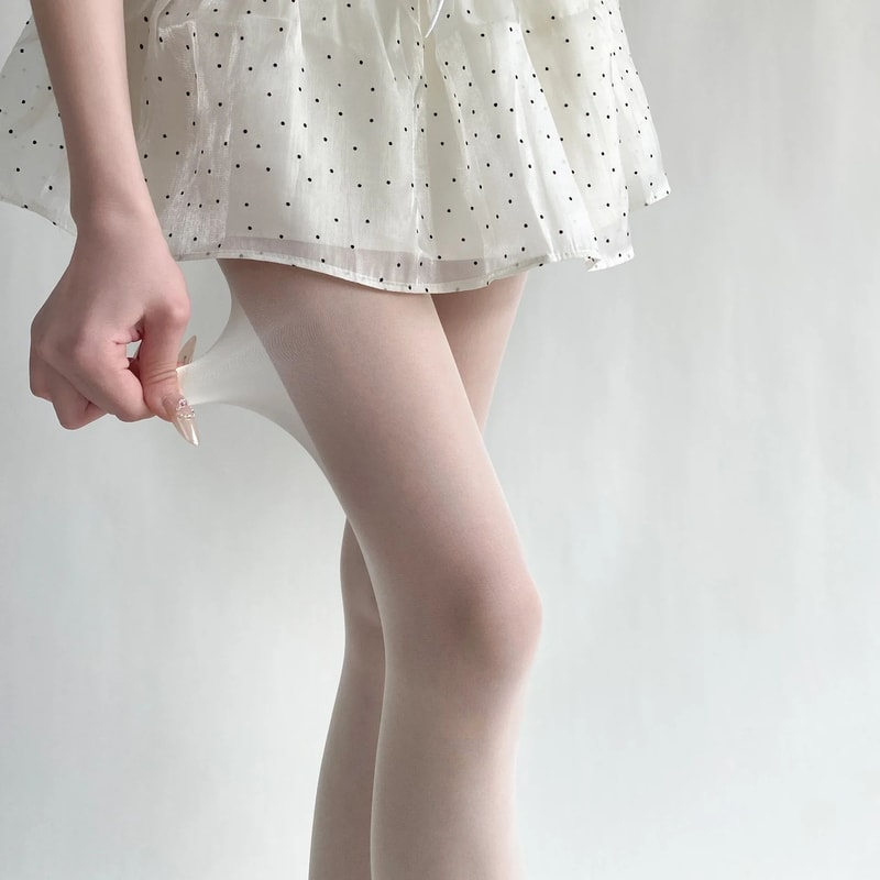 Womens Ultra Thin Thigh High Nylon Stockings 8