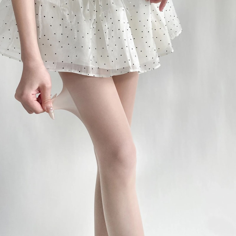 Womens Ultra Thin Thigh High Nylon Stockings 9