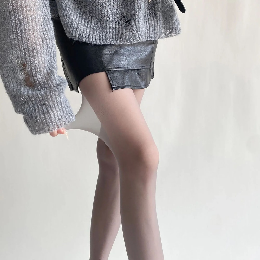 Womens Ultra Thin Thigh High Nylon Stockings 10