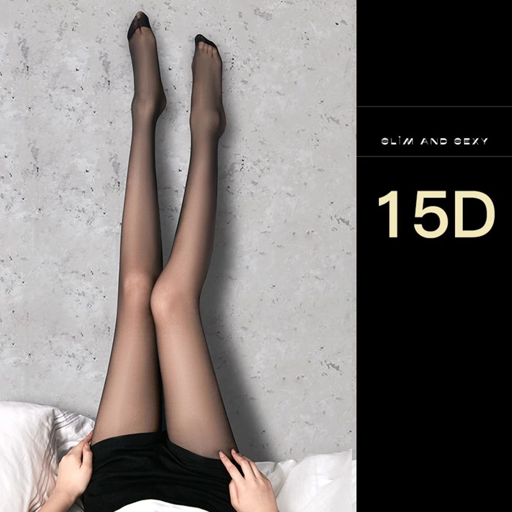 Womens Ultra Thin Sheer Silk Pantyhose Tights 12