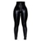 Womens High Waist PU Leather Skinny Leggings 4