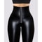 Womens High Waist PU Leather Skinny Leggings 6