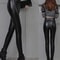 Womens High Waist Fleece Lined PU Leather Leggings 3