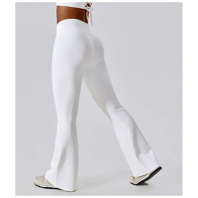 Womens High Waist Flared Yoga Fitness Leggings 9