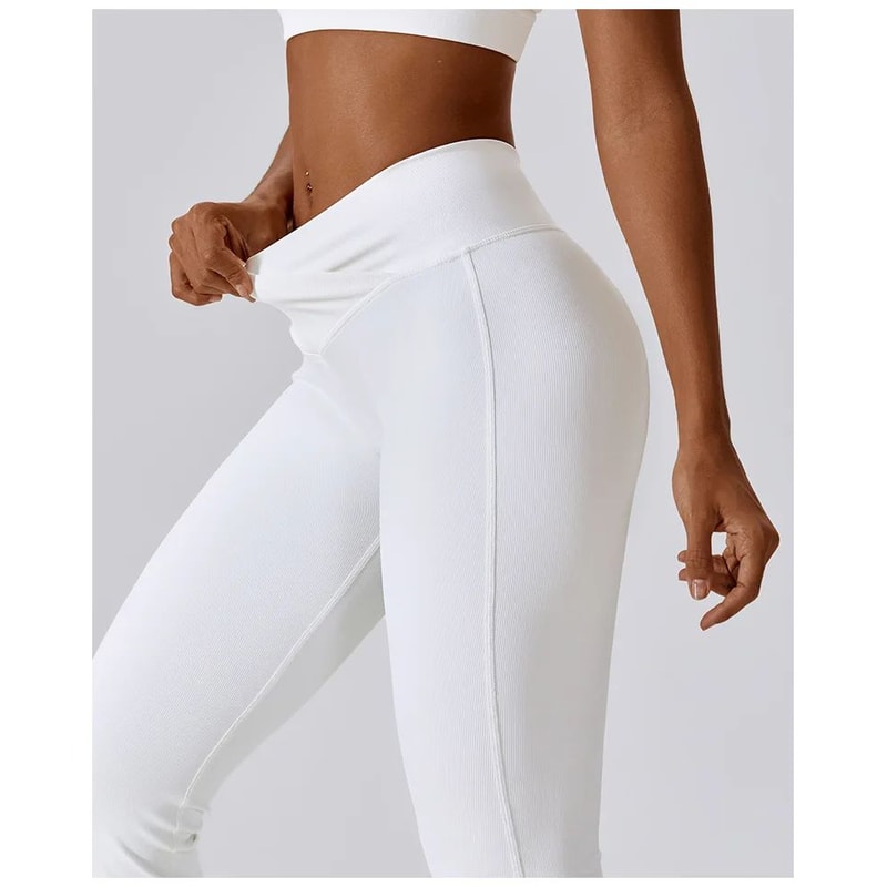 Womens High Waist Flared Yoga Fitness Leggings 11