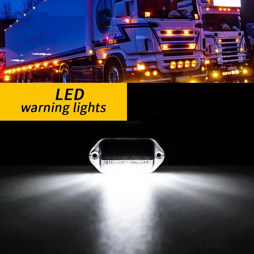 2PCS 6 LED Waterproof License Plate Light For Cars 2
