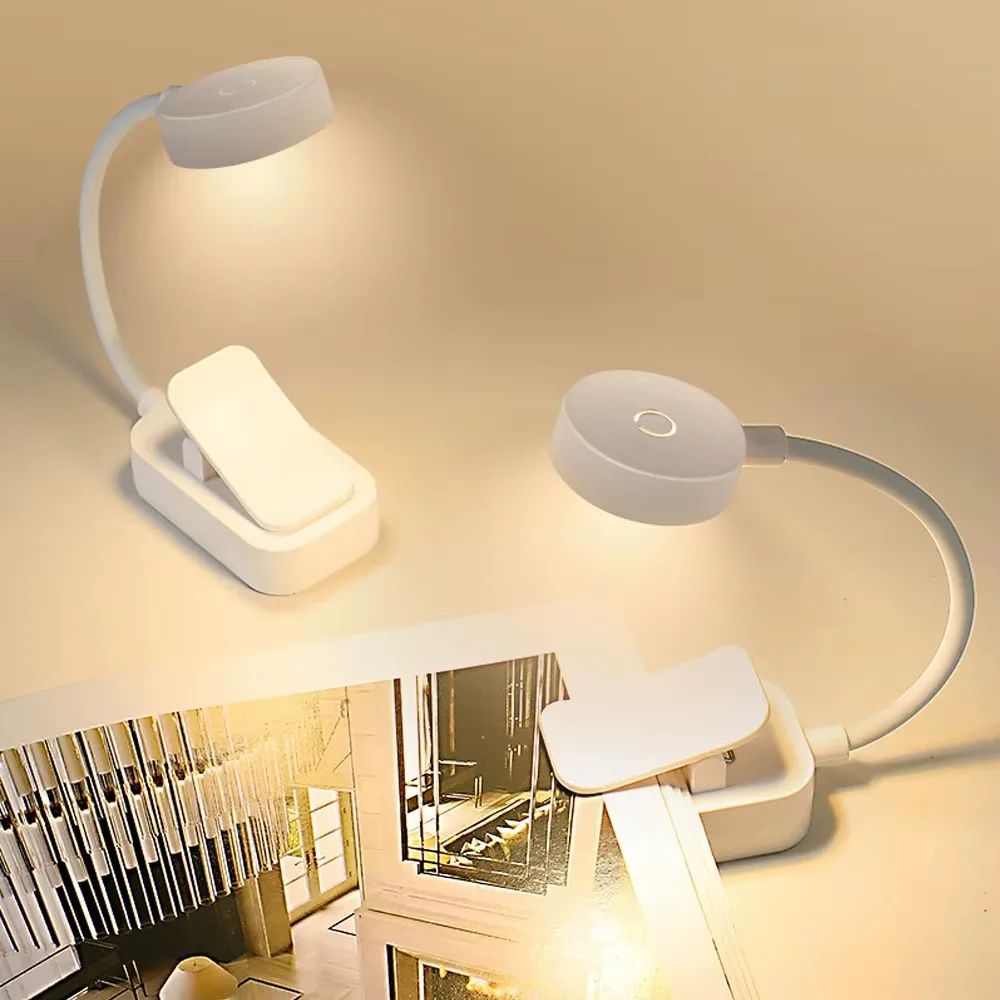 Mini LED Clip On Reading Book Light 2