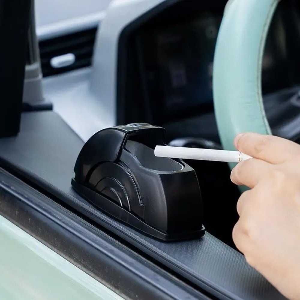Portable Smokeless Car Ashtray Door Mounted With Lid 0