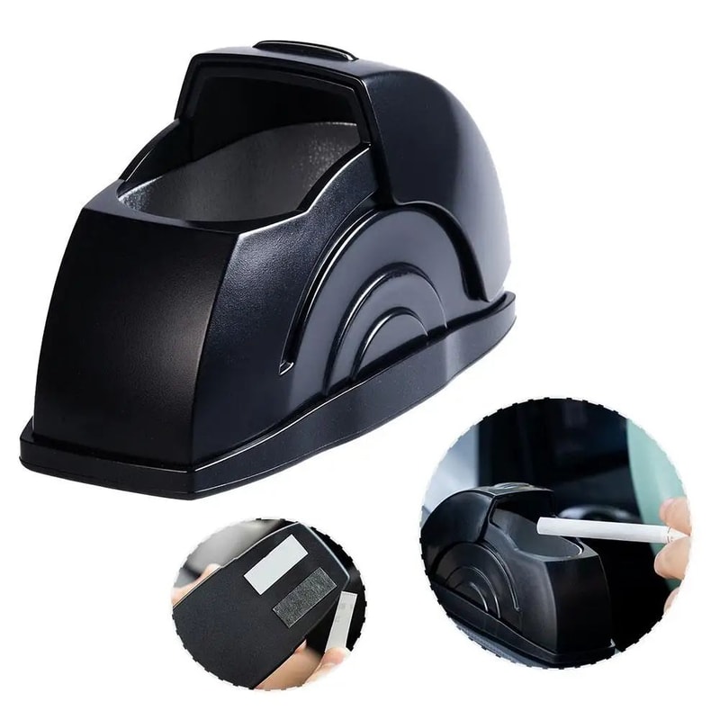 Portable Smokeless Car Ashtray Door Mounted With Lid 7