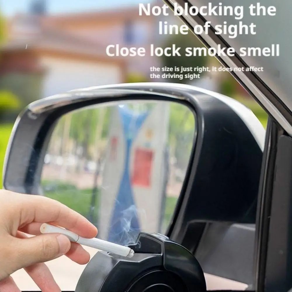 Portable Smokeless Car Ashtray Door Mounted With Lid 12