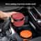 Luxury Suede Leather LED Car Ashtray With Ceramic Liner 4