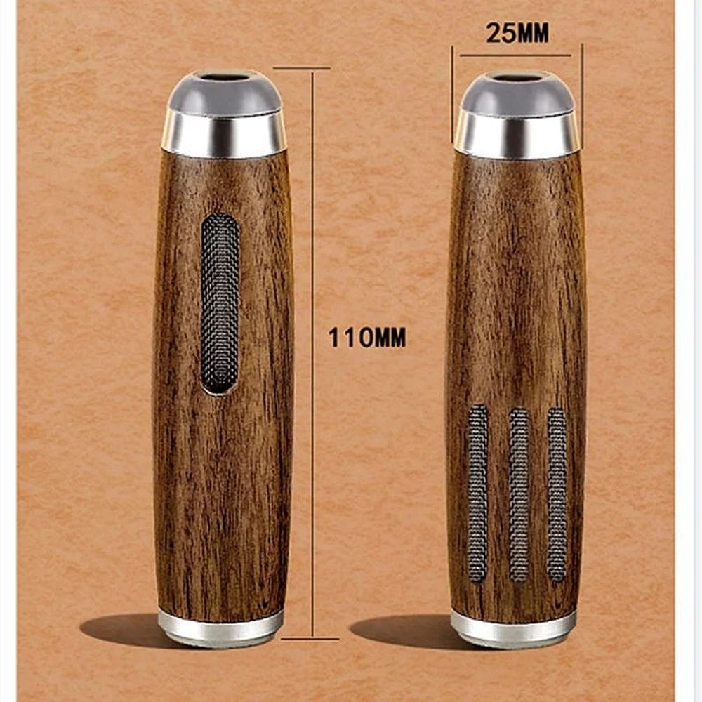 Portable Walnut Wood Car Ashtray With Filter 4