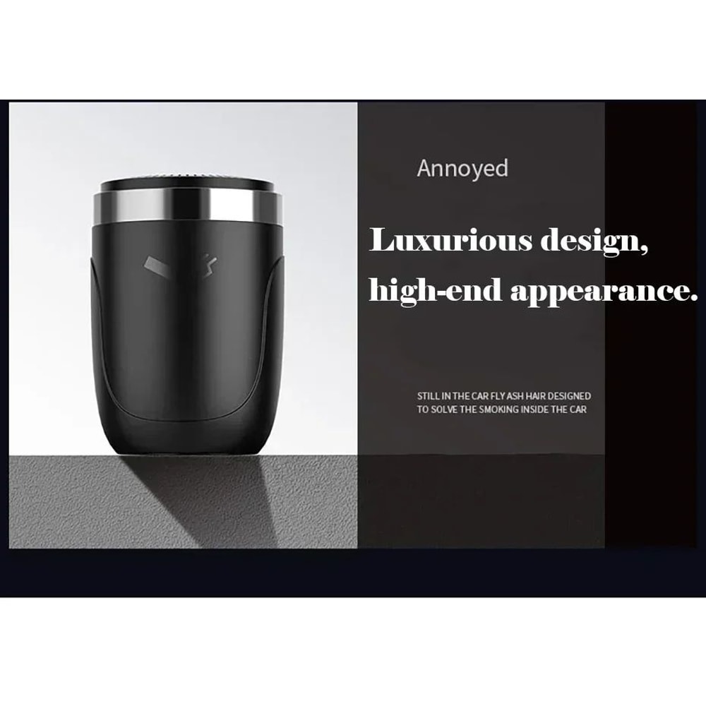 LED Portable Car Ashtray Cup Holder With Lid 6