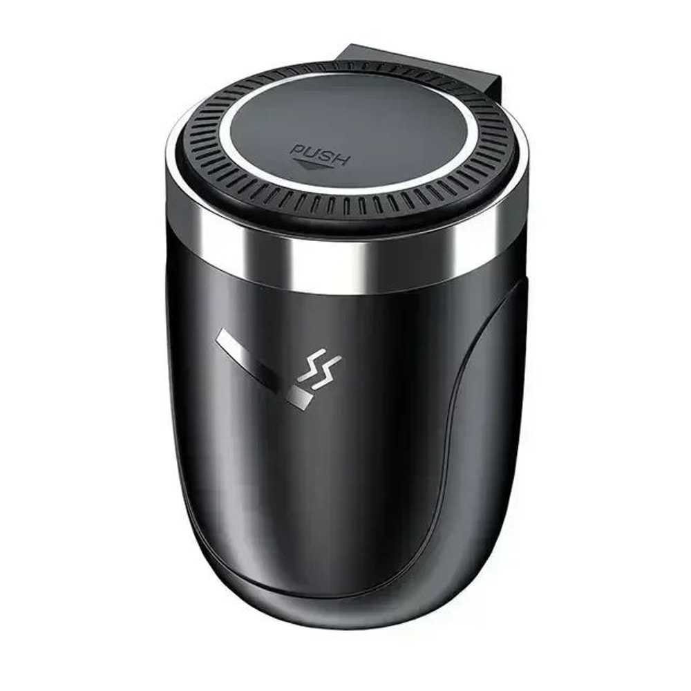 LED Portable Car Ashtray Cup Holder With Lid 12
