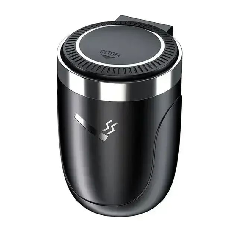 LED Portable Car Ashtray Cup Holder With Lid 12