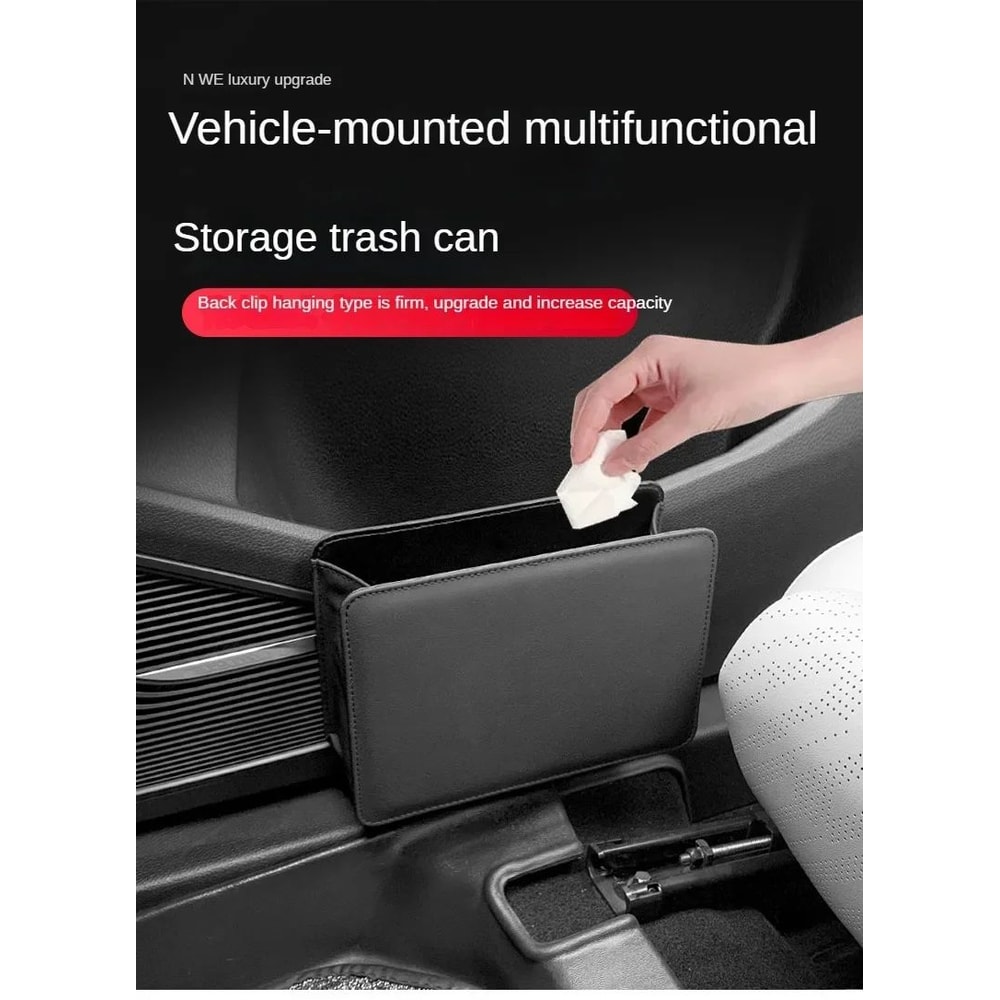 Foldable Car Trash Can Door Hanging Storage Box 8