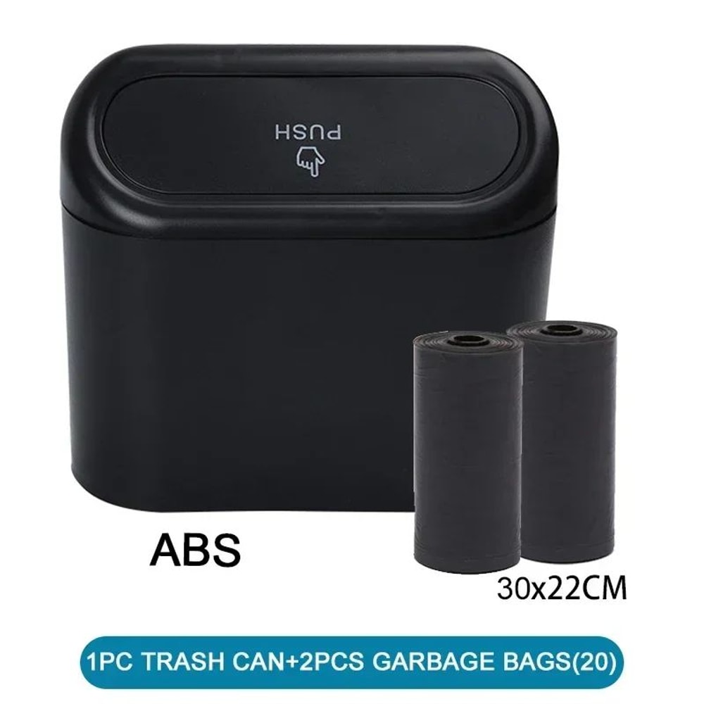 Mini Leakproof Car Trash Can With Lid 9