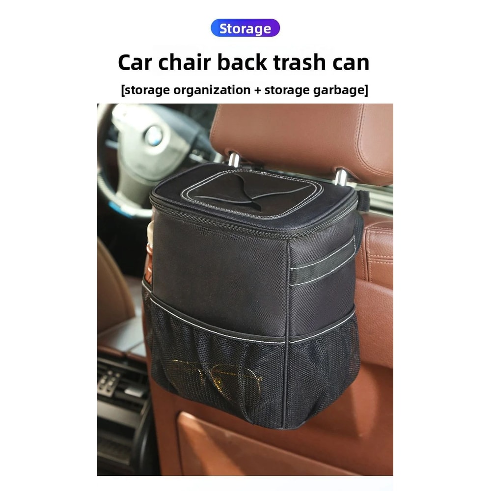 Waterproof Foldable Car Trash Can Hanging Organizer 10